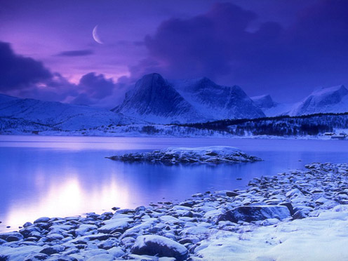 Bộ ảnh ánh trăng trong đêm mùa đông lạnh giá