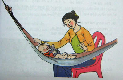 Hình hình họa u ru con cái ngủ bên trên cánh võng
